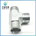 Connector Zinc-Plated Hydraulic Union Tee